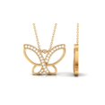 thumbnail image 5 of Rosec Jewels 0.25 CT Diamond Statement Butterfly Charm Pendant for Women, 10K Yellow Gold, 5 of 7