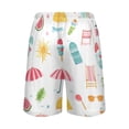 thumbnail image 3 of Men’s Sleep Shorts Relaxed Fit Lounge Pants with Pockets Mens Pajama Loungewear Home Wear Comfort Summer Pattern Small, 3 of 7
