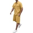 thumbnail image 2 of NAFUU Mens Summer Track Suits Fashion Casual Short Sleeve T Shirt And Shorts Set Leisure Versatile Comfortable Fit Sportswear Stylish Sweatsuit Outfits, 2 of 9