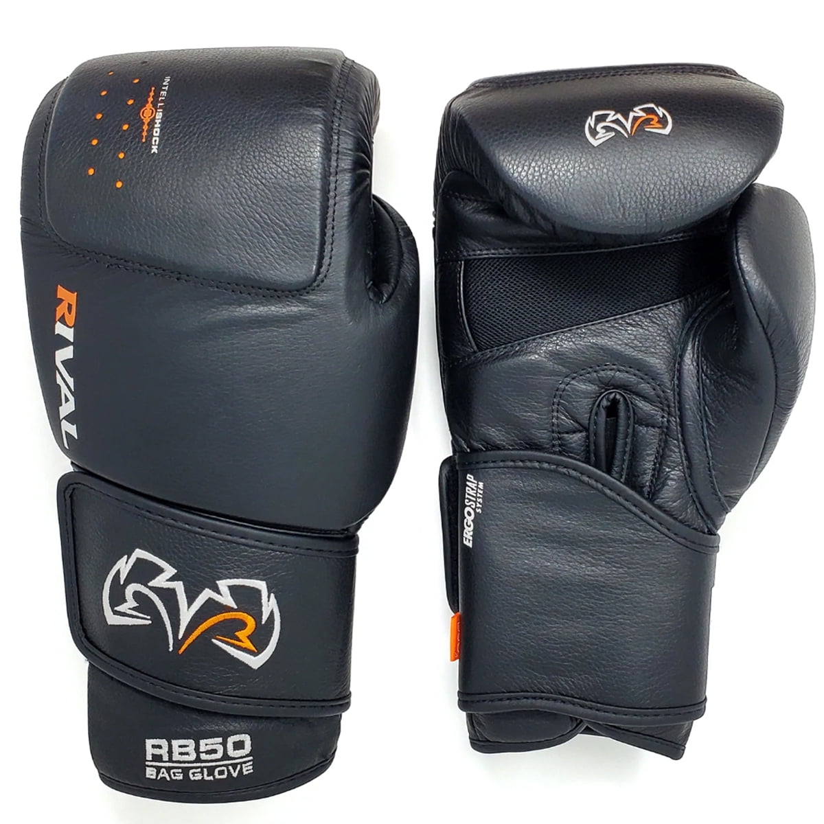 Rival Boxing RB50 Intelli-Shock Compact Bag Gloves- XL - Black