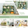 thumbnail image 3 of Costway 8 Cube 3-Tier Open Wooden Bookshelf Toy Storage Organizer with Anti-toppling Kits Green, 3 of 9