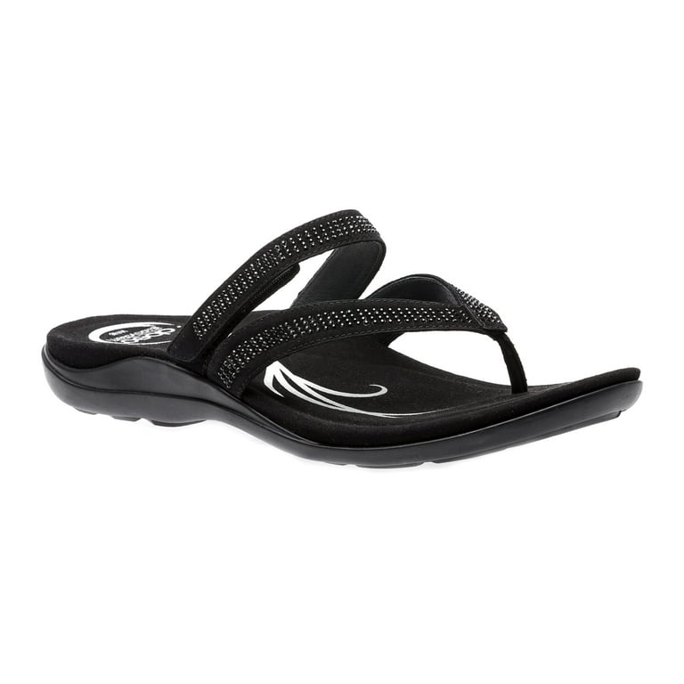 ABEO Benefit Neutral Flip Flop Sandals in Black Walmart