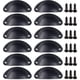 thumbnail image 2 of 12PCS Retro Kitchen Drawer Cabinet Door Handle Furniture Knobs Handware Cupboard Iron Antique Shell Pull Handles, 2 of 8