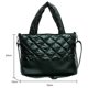 thumbnail image 2 of Bolso Bolsos Bandolera Moda Otoño Grandes Acolchados Algodón Totes Negro, 2 of 9
