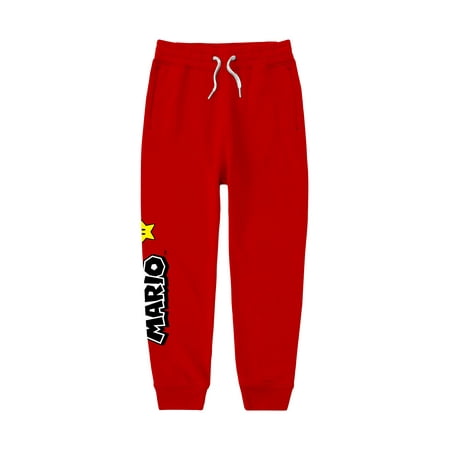 Super Mario Boys Graphic Jogger Pants, Sizes XS-XXL