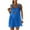 Blue, variant on QUYUON Women Summer Cutout Mini Dresses Shorts Sets 2 Piece Outfits Solid Color Scoop Neck Sleeveless Tank Dress Ruffle Pleated A-Line Short Dress for Beach Vacations Club Party Dress Red L