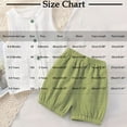 thumbnail image 2 of Generic Baby Girl Summer Clothes Set Solid Color Cotton Linen Sleeveless Button Pocket T-Shirt Tops and Short Outfit Set, 2 of 5