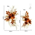 thumbnail image 3 of QccHieUs 2 Pieces Artificial Flower Swag Floral Backdrop Centerpiece Garland Welcome Sign Orange, 3 of 9