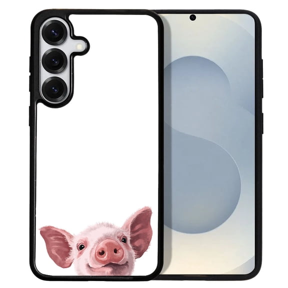 WIRESTER Shockproof Soft Rubber Cover Case for Samsung Galaxy S25 6.2" 2025, Baby Pig