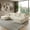 Beige, variant on Howcool 134" Modular Cloud Couch, U-Shaped Sectional Sofa with Double Chaise, Oversized Deep Seat Boneless Corduroy Sofa with Cup Holders & Side Pockets, No Assembly Required, Grey
