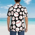 thumbnail image 5 of Men's Short Sleeve Hawaiian Shirt Tropical Print Casual Button Down Aloha Shirt, 5 of 8