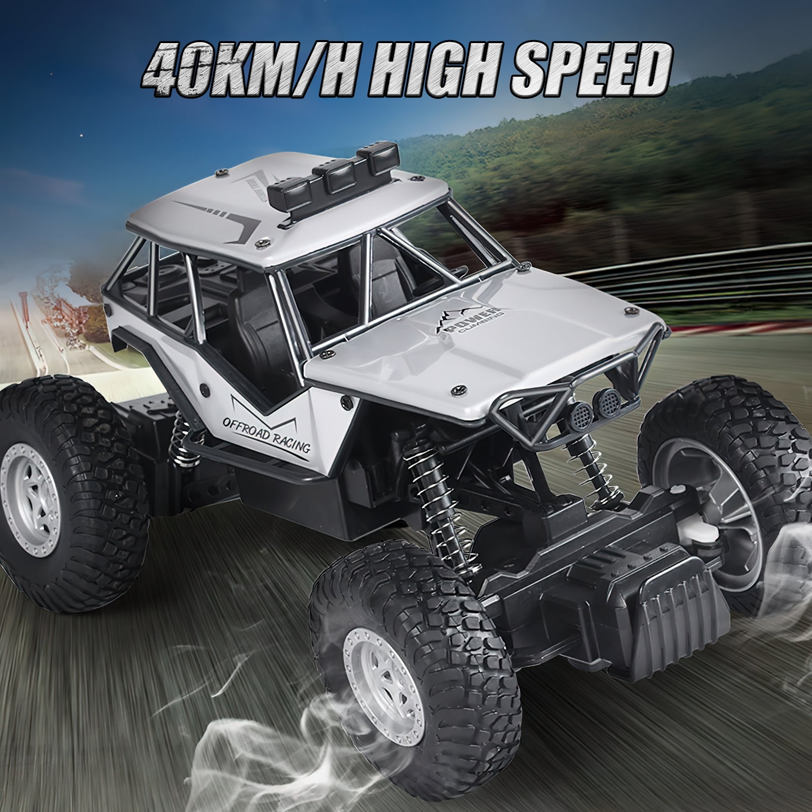Carsky RC Cars-1:18 Scale Remote Control Car, 40MPH 4WD Rock Crawler Truck Gift for Boys Kids and Adults
