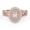 Rose Gold, variant on Twisted Shank Double Halo Engagement Ring for Women, IGI Certified 1.00 Carat (ctw) Oval And Round Lab Grown Diamond Ring In 14K Solid Yellow Gold F-G, VS-SI Quality Ring Size-7.5