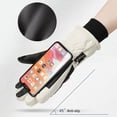 thumbnail image 3 of Twinkseal Waterproof Gloves 1 Pair Winter Gloves with Fastener Tape Fleece Lining Design Waterproof Windproof Thermal Touchscreen Gloves for Cycling, 3 of 8