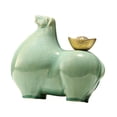 thumbnail image 1 of Estatua de caballo BLESIY Cerámica Adorno decorativo Escultura de animal Verde, 1 of 8