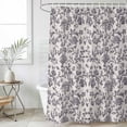 thumbnail image 6 of Spring Flowers Shower Curtain Set - 72" x 78" Washable Bathtub Curtain with 12 Hooks, Farmhouse Purple Pastoral Floral Leaf Waterproof Fabric Stall Shower Curtains for Bathroom/Bathtub Décor, 6 of 6