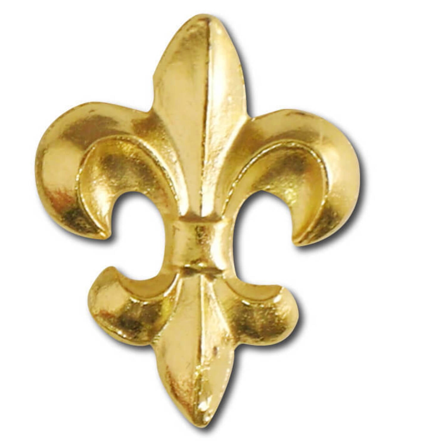 Rhodium Plated Ornate Fleur de Lys Lapel Pin Badge