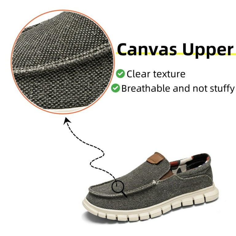Mens Canvas Loafers Fashion Casual Breathable Lightweight  display picture 2