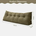 thumbnail image 2 of ANMINY Large Headboard Pillow - Removable Cover | 100% Cotton Filling | Bolster for Daybed & Sofa, 2 of 7