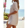 thumbnail image 6 of LMLYSoH Women Mini Dress Short Sleeve Tie-up Floral Dress Summer Dress for Casual Daily Dating, 6 of 9