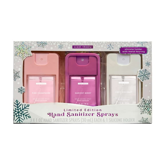 Scent Theory Limited Edition Holiday Hand Sanitizer Spray Gift Set, 3 Piece