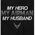 thumbnail image 2 of US Air Force Hero Airman Husband Women's Graphic T Shirt Tees Brisco Brands S, 2 of 6