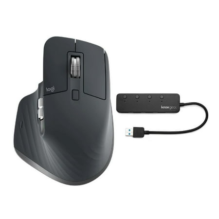 UPC: 0040962856611 | Logitech MX Master 3 Advanced Wireless Mouse and Knox 4-Port USB Hub