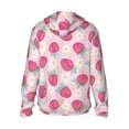 thumbnail image 3 of Fotbe Floral Strawberr Men's Women's UPF 50+ Sun Protection Jacket Hooded Cooling Shirt with Pockets Hiking Outdoor Performance-Small, 3 of 9