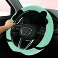 thumbnail image 6 of Cute Cat Ear Steering Wheel Cover Winter Warm Plush, Soft Non-Slip Grip Handle Protector, Fuzzy Cartoon Style Wheel Cover for Women Girls Car Accessories and Interior Decor, 6 of 6