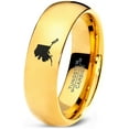 thumbnail image 1 of Tungsten Alaska The Last Frontier State Band Ring 7mm Men Women Comfort Fit 18k Yellow Gold Dome Polished, 1 of 4
