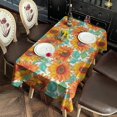 thumbnail image 2 of White Orange Sunflower Pattern Rectangle Tablecloth 60"x102",Waterproof Polyester Rectangle Table Cloth, Wipeable Spillproof Polyester Tablecloth for Dining, Camping, Indoor and Outdoor, 2 of 6
