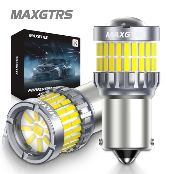 MAXGTRS 2x T20 LED 1156 P21W Reverse Parking Turn Signal Light W21W Tail Parking Brake Lamp