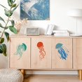thumbnail image 5 of 4 PCS 4 Styles Jellyfish Stencil for Painting 8.3x11.7inch Reusable Sea Life Stencils Jellyfish Pattern Ocean Theme Stencil for Painting on Wall Wood Canvas Fabric Floor Furniture White, 5 of 9