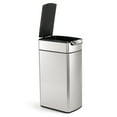 thumbnail image 2 of simplehuman 40 Liter / 10.6 Gallon Slim Touch-Bar Kitchen Trash Can, Brushed Stainless Steel, 2 of 6