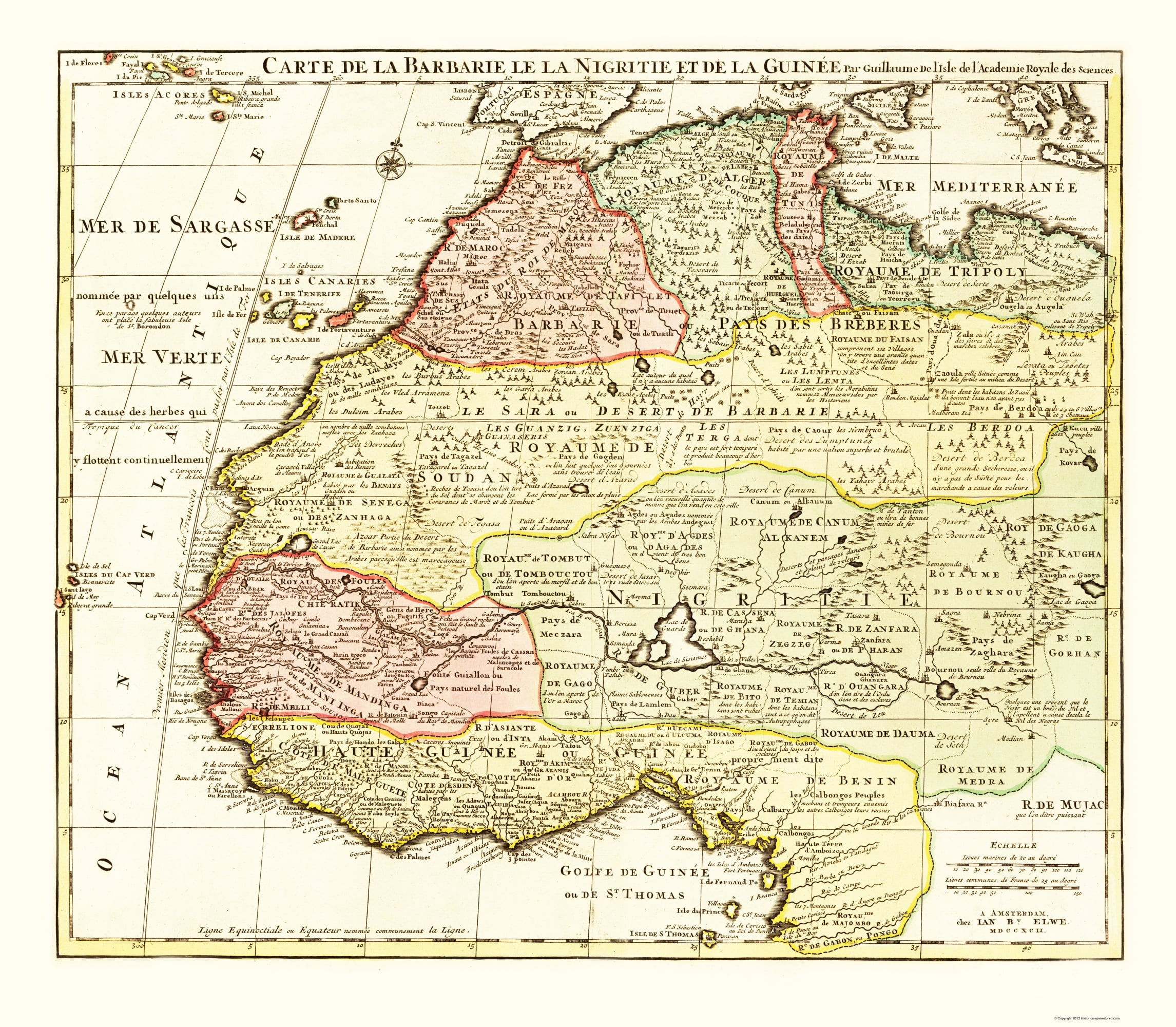 Northwestern Africa Everett 1742 23 x 26.34