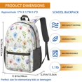 thumbnail image 3 of Pioneer Flower Floral Print Pattern 17" School Backpacks for Teens,Waterproof Oxford Fabric,S-Shape Padded Straps for School,Travel,Hiking,Camping, 3 of 6