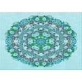 thumbnail image 1 of Ahgly Company Indoor Rectangle Patterned Tron Blue Area Rugs, 5' x 8', 1 of 1