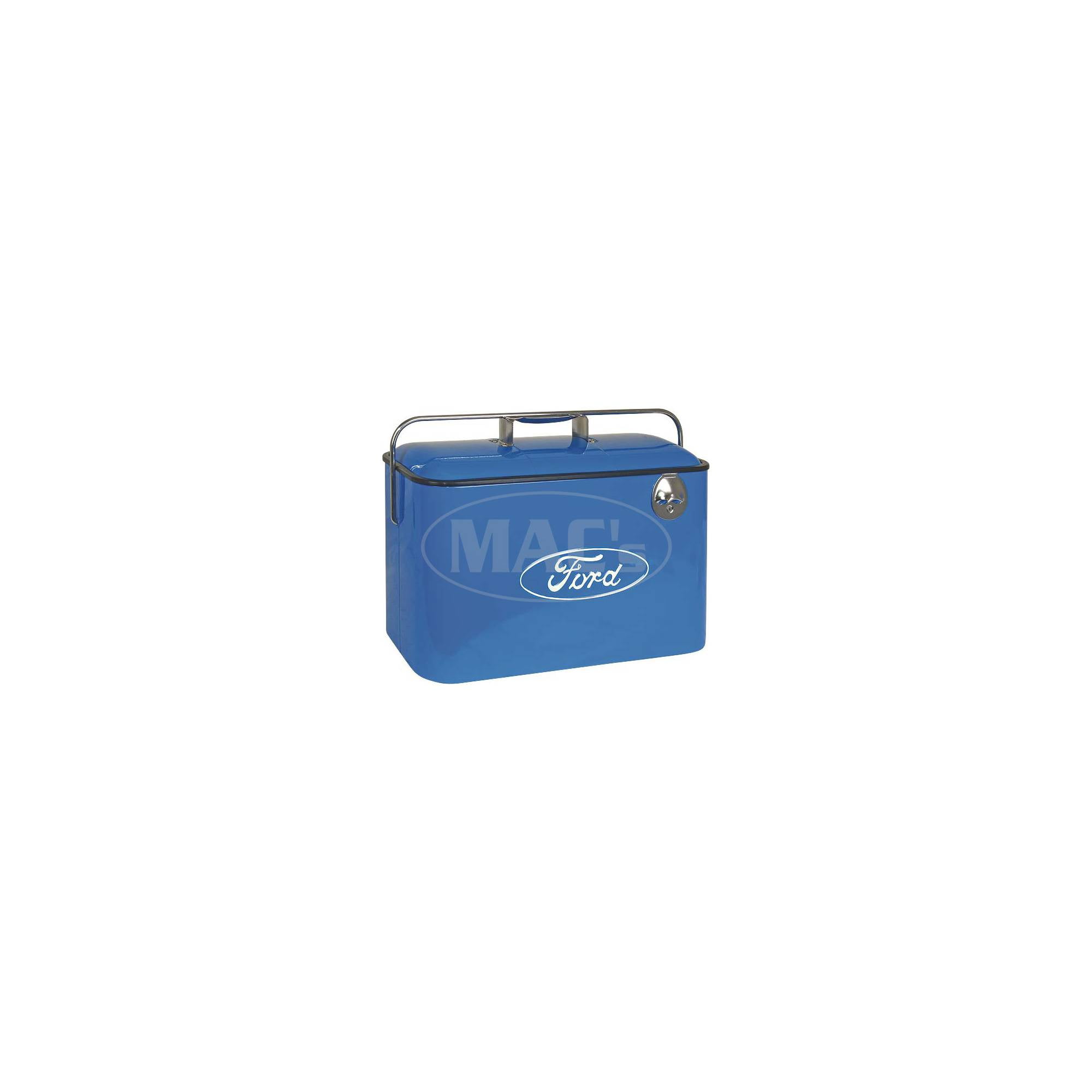 MACs Auto Parts 1644681 Vintage Ford Cooler Blue With White Ford