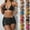 A-Sky Blue, variant on Jinhomg Womens Fashion Bikini Swimsuits 3 Piece Leather Bathing Suits Cheeky Triangle Bikinis Top with Swim Skirt and Tie Side Bottoms Sets Winter Saving Black M