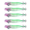 thumbnail image 2 of Anzuelos luminosos de doble capa para pesca de camarones anzuelos artificiales Likrtyny de calamar 5 piezas 9g10cm, 2 of 7