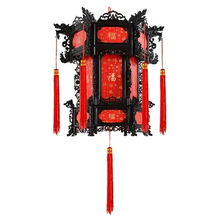 

Chinese New Year Red Lantern Chinese style antique palace lamp hexagonal Chinese style pendant lamp