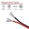 thumbnail image 3 of Wellite 20FT 18-2 AWG Gauge Electrical Wire, Low Voltage for Landscape Lighting System, Red&Black Parallel Wire, 3 of 6