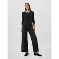thumbnail image 2 of Camiseta de manga larga GAP para mujer, cuello redondo, color negro intenso, talla S, 2 of 4