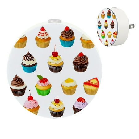 

YZUOUZY Night Lights Plug into Wall Lamps for Bedroom Bedroom Lamps Set of 2 Cupcake Muffin Cheesecake