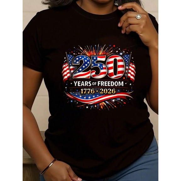 250 Years American Flag 1776-2026 250th Birthday 4th July T-Shirt