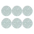thumbnail image 2 of Pofeuu White Swan Print Leather Coasters Set of 6, Round Cups Mugs Mat Pad for Home Kitchen Heat Resistant Drink Coasters,Round Shape, 2 of 7