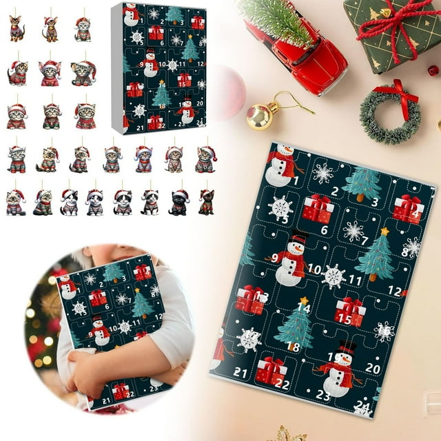 Countdown Surprise Advent Calendar With Novelty Hanging for Kids Holiday Party - Festive Countdown Set for Celebrations