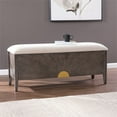 thumbnail image 2 of SEI Meubles Hatterleigh Velours Haut de Rangement Banc en Brun Clair, 2 of 3