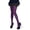 Purple black, variant on Women Rainbow Wide Striped Holiday Tights Opaque Microfiber Stockings Pantyhose