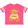 thumbnail image 3 of Inktastic Adorable Vintage Bear Sweater with Hearts Boys or Girls Toddler T-Shirt, 3 of 5